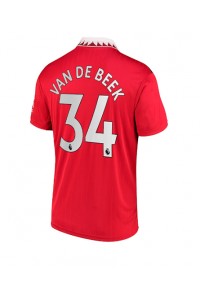Fotbalové Dres Manchester United Donny van de Beek #34 Domácí Oblečení 2022-23 Krátký Rukáv